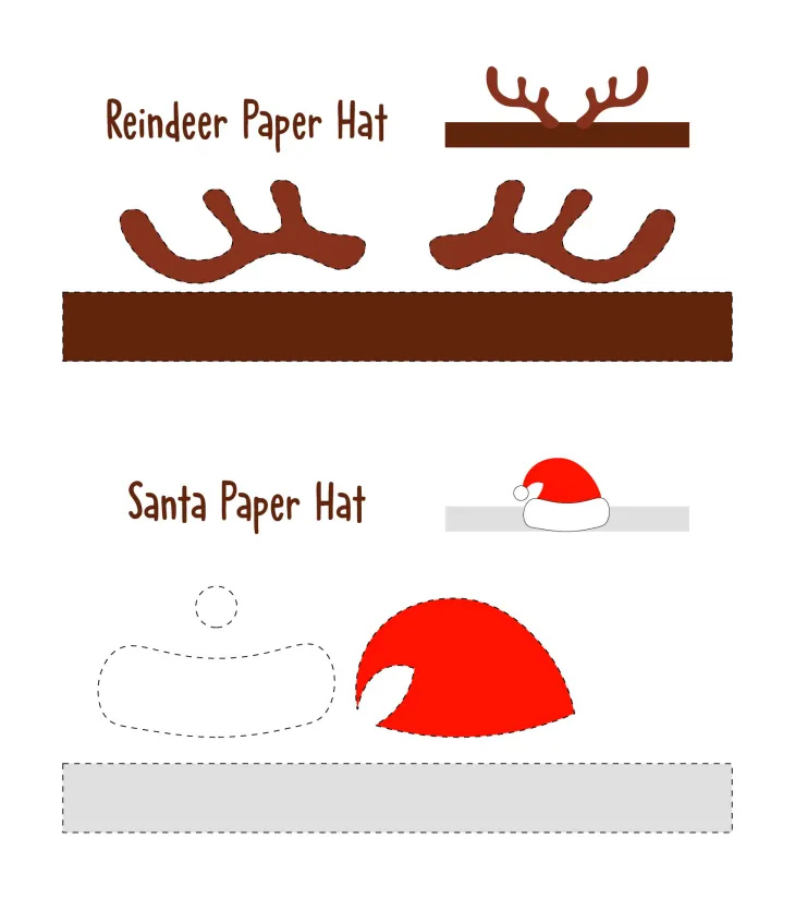Printable Christmas Hat Template Preschool Crafts