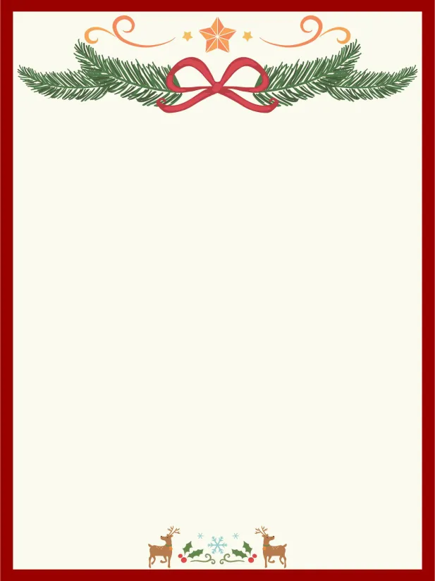 Printable Christmas Letterhead Paper