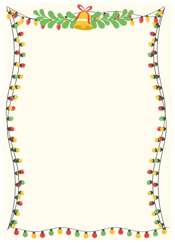 Printable Christmas Lights Border