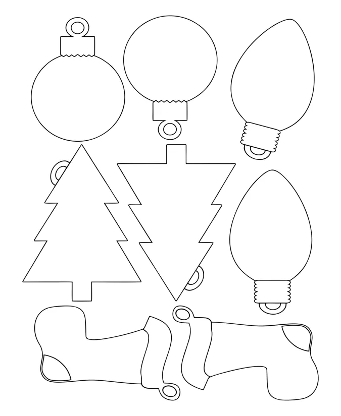 Printable Christmas Ornament Patterns Cut Out