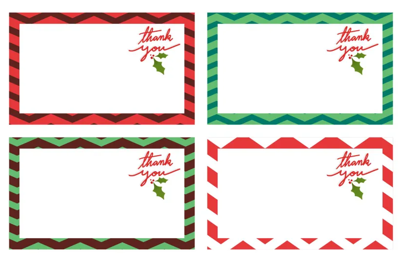 Printable Christmas Thank You Notes For Kids