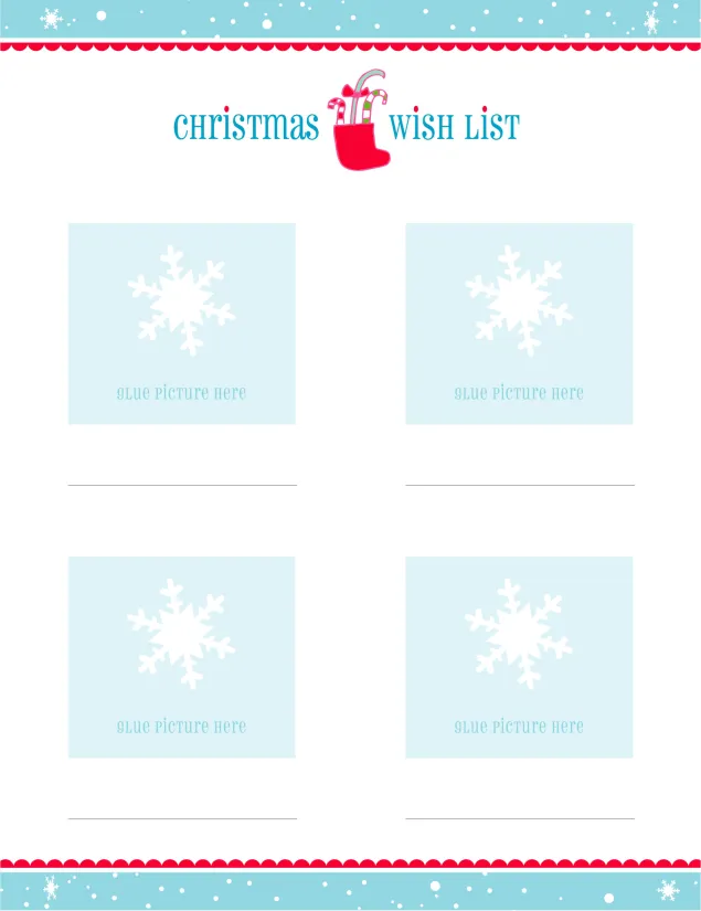 Printable Christmas Wish List Template