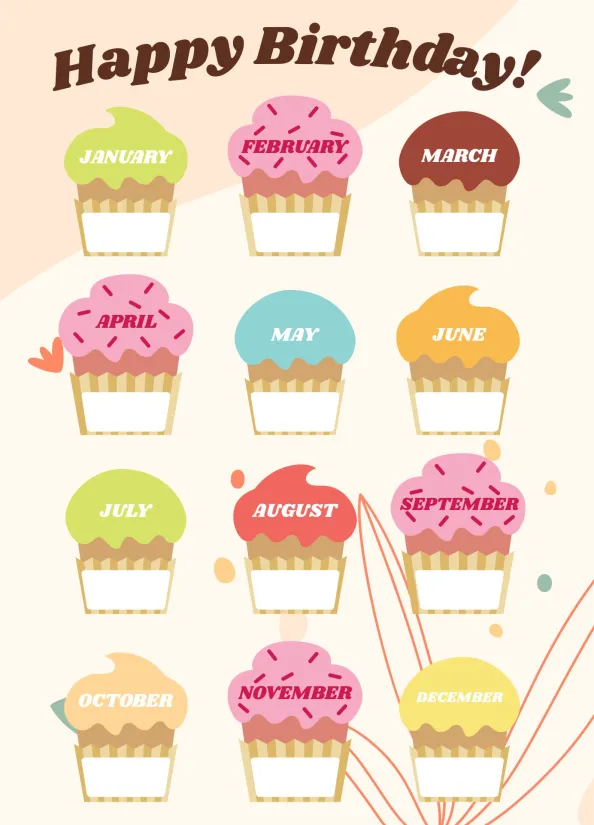 Printable Classroom Birthday Chart