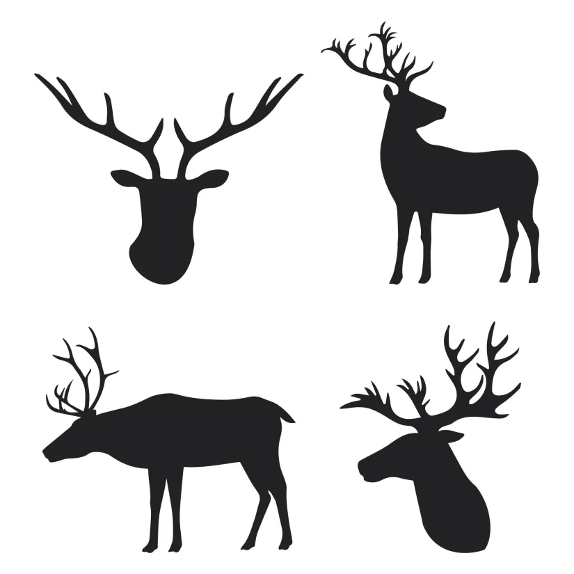 Printable Deer Silhouette Stencil