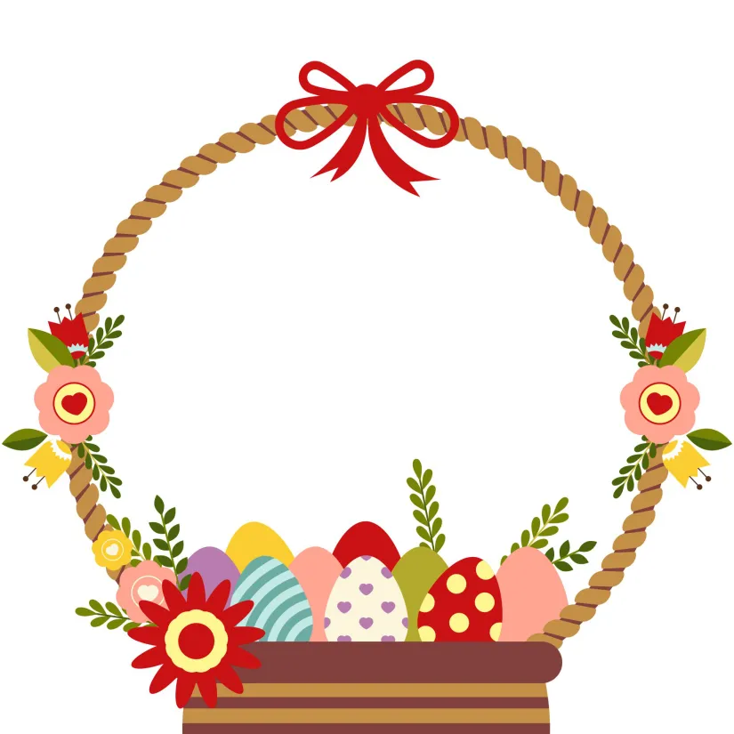 Printable Easter Basket Border Frame