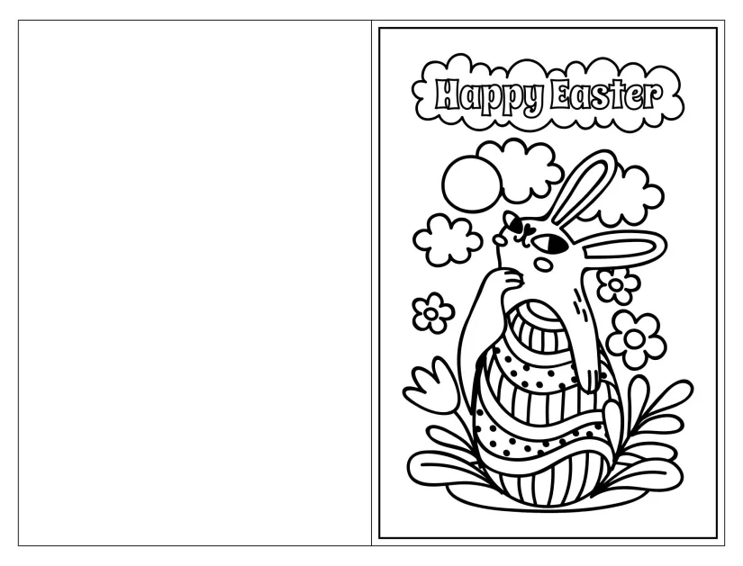 Printable Easter Cards To Color