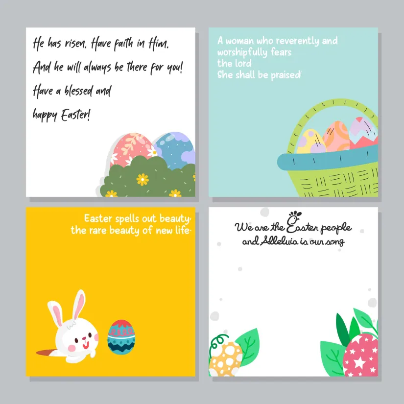 Printable Easter Christian Women Quotes Cards