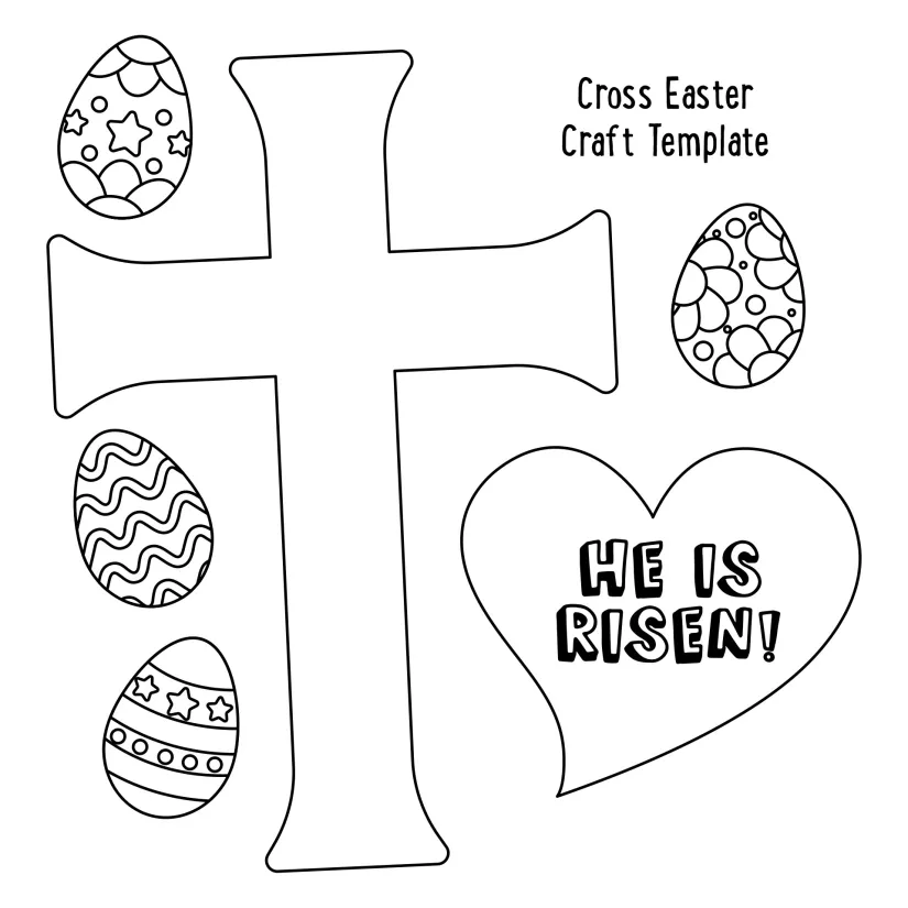 Printable Easter Cross Craft For Children