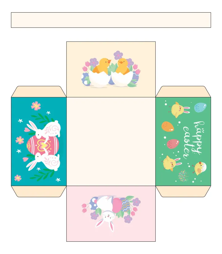 Printable Easter Paper Basket Pattern