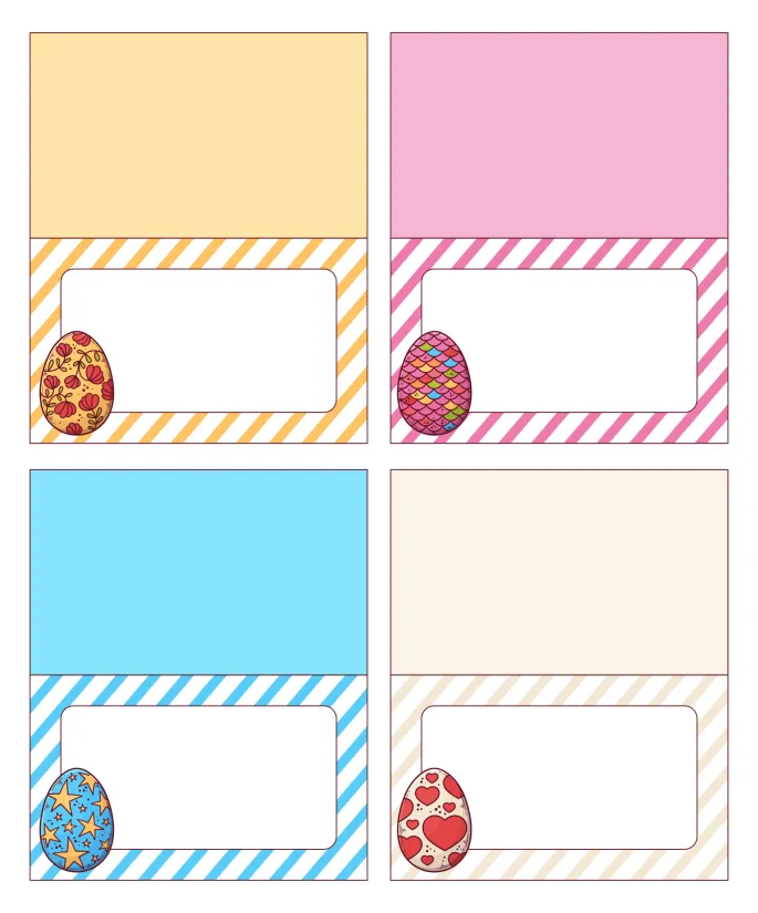 Printable Easter Place Cards Template