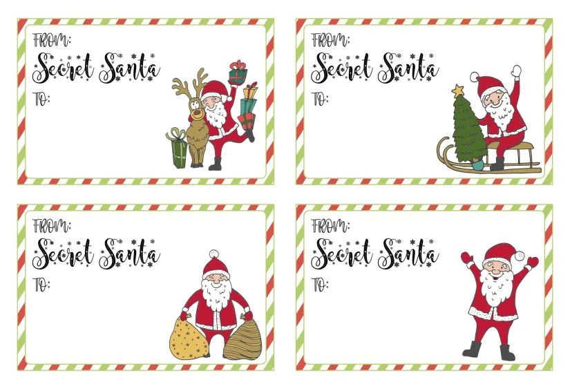 Printable Gift Tags From Santa