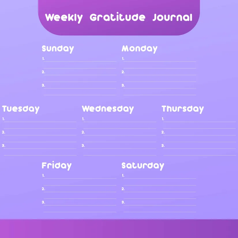 Printable Gratitude Journal Planner