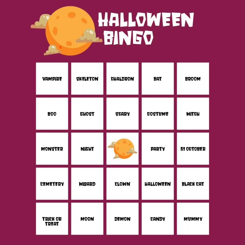 Printable Halloween Bingo Cards For Classroom