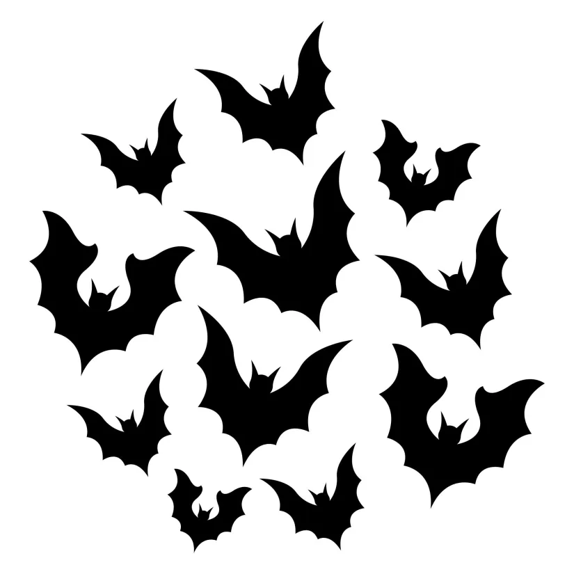 Printable Halloween Decorations Bat Template