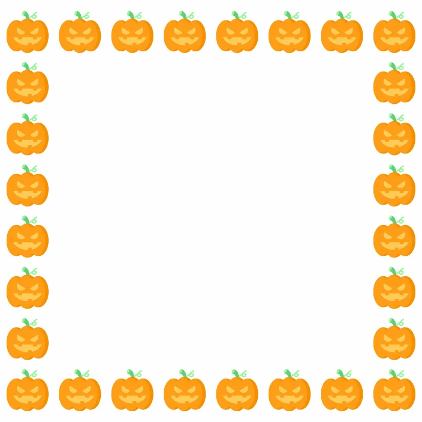 Printable Halloween Pumpkin Border Clipart