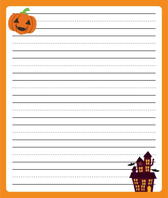 Printable Halloween Writing Paper Primary