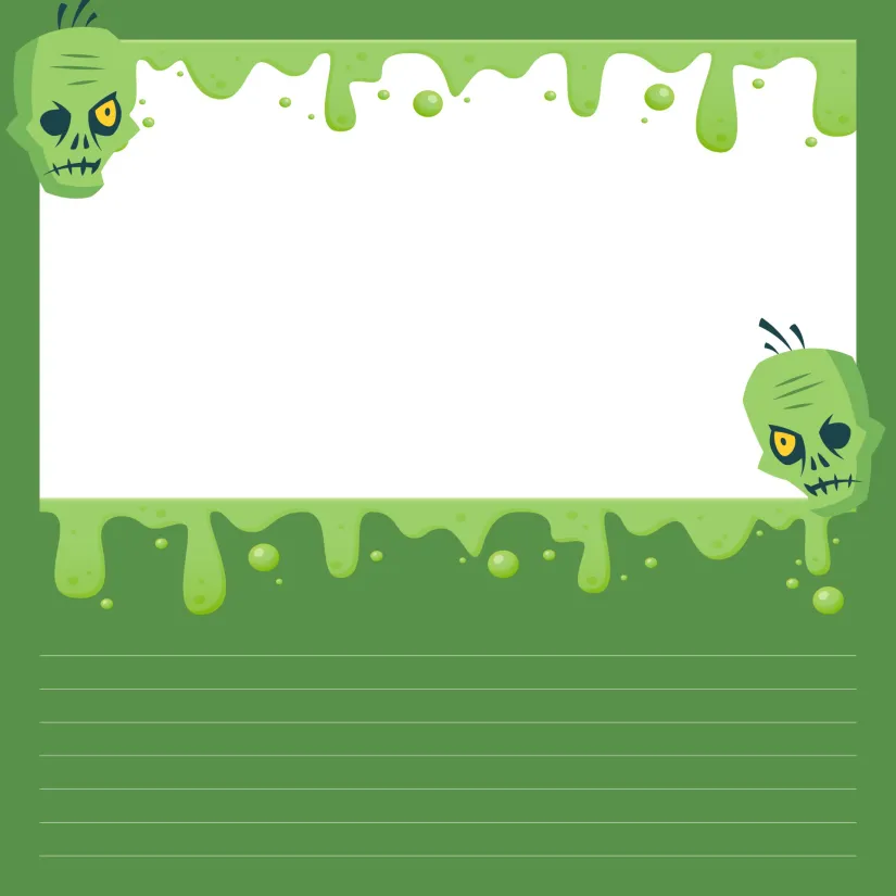 Printable Halloween Writing Paper With Picture Box