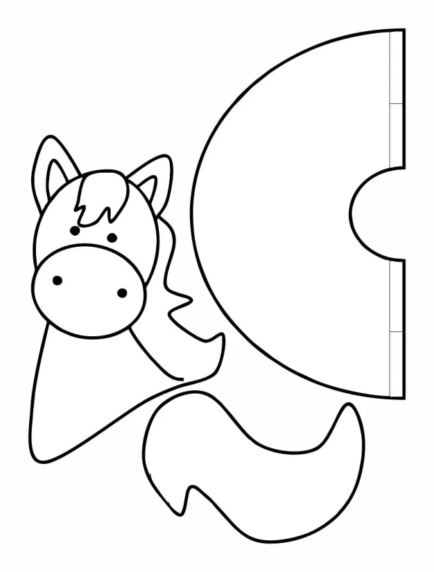 Printable Horse Head Pattern