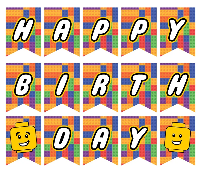 Printable LEGO Birthday Party Sign