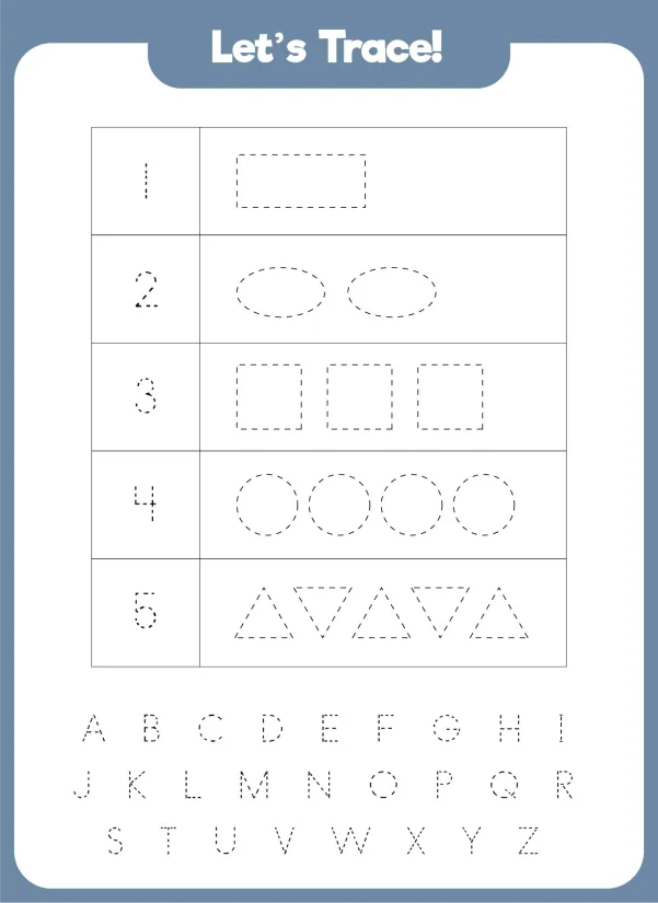 Printable Letter and Number Tracing Worksheets