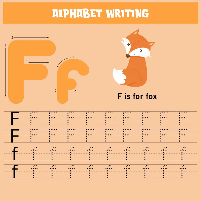 Printable Letter F Animal Tracing Worksheet
