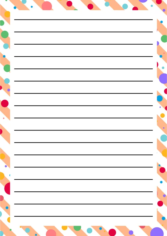 Printable Lined Paper with Borders