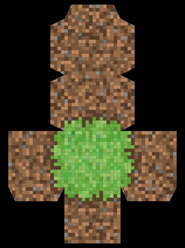 Printable Minecraft Grass Block