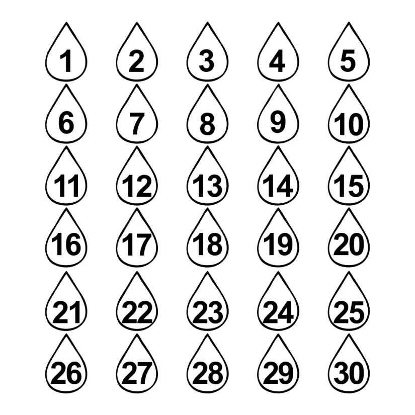 Printable Number Chart 1 30