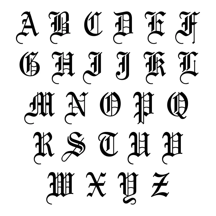 Printable Old English Alphabet A To Z