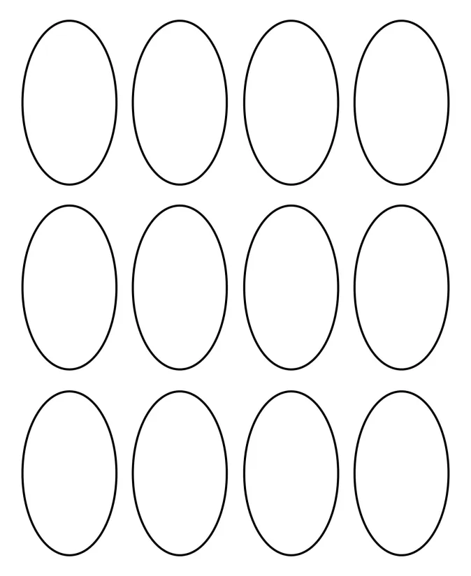 Printable Oval Shapes Templates