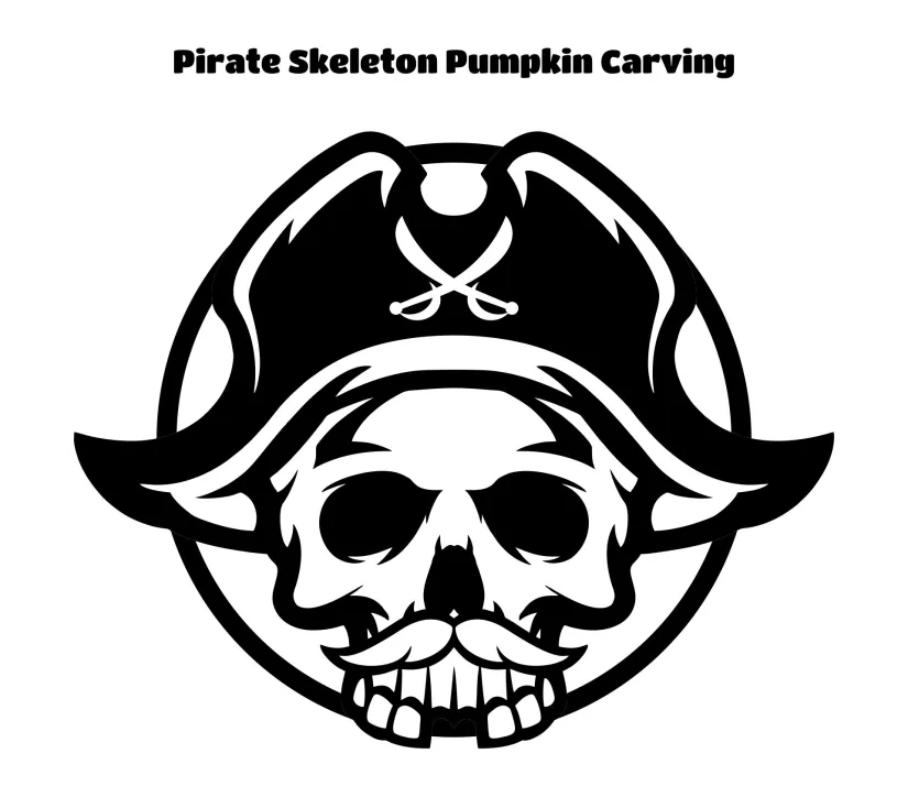 Printable Pirate Skeleton Pumpkin Template