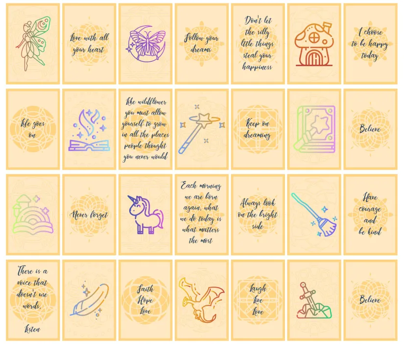 Printable Pixies And Quotes Domino Collage Sheet