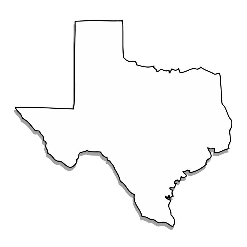 Printable State Of Texas Outline