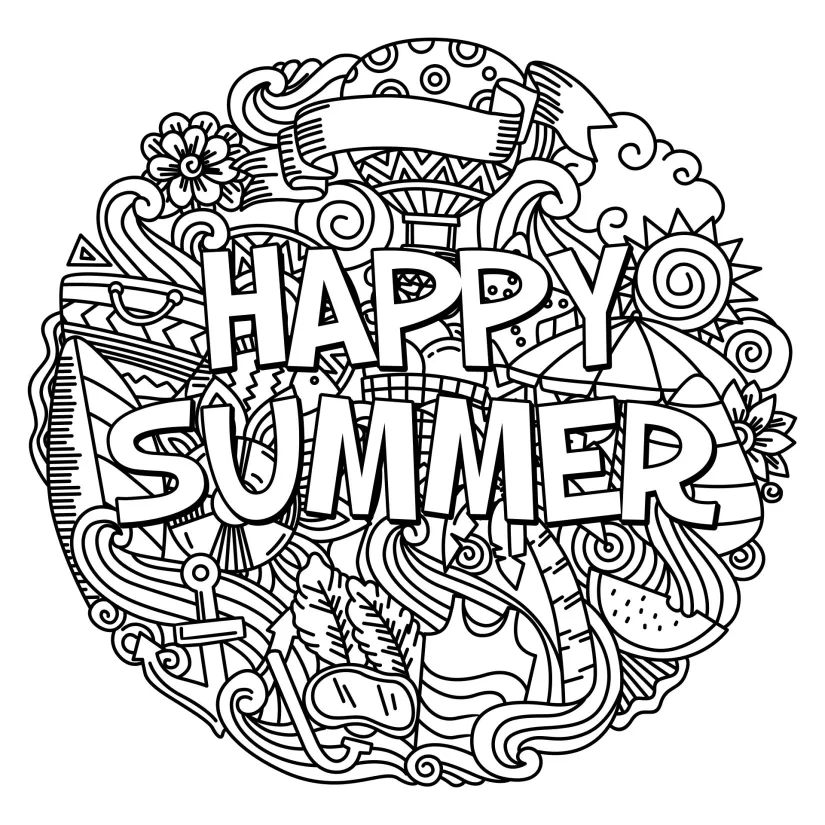 Printable Summer Coloring Pages