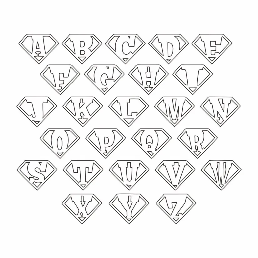 Printable Superman Logo Letter