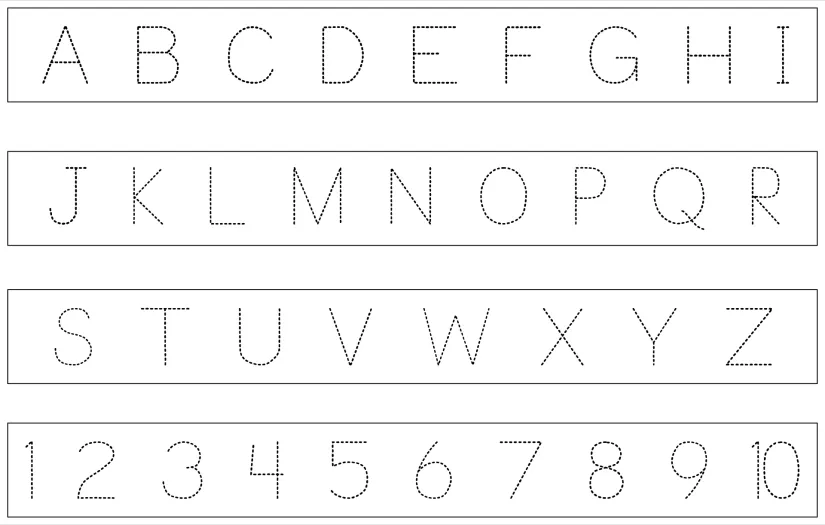 Printable Traceable Letters And Numbers