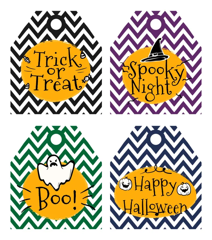 Printable Trick Or Treat Tags Halloween Favor Tags