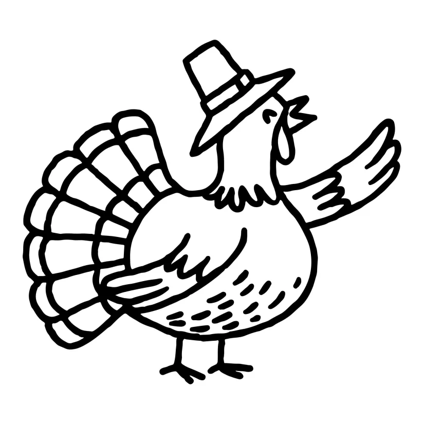 Printable Turkey Coloring Pages