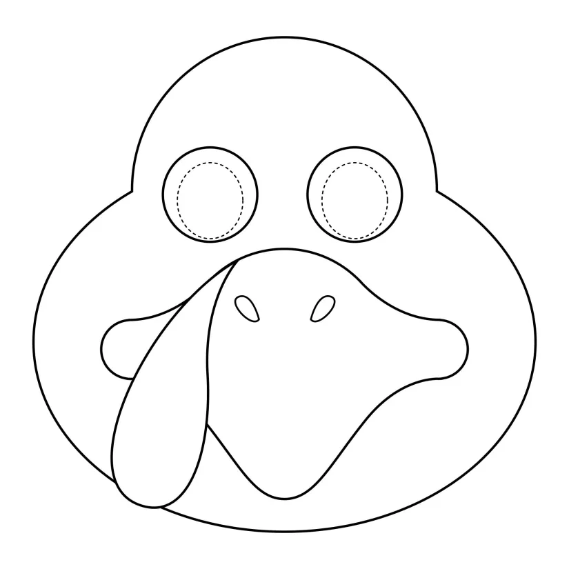 Printable Turkey Mask Coloring Page