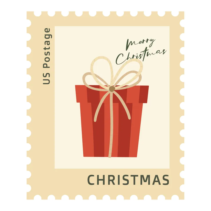 Printable Vintage Christmas Stamps