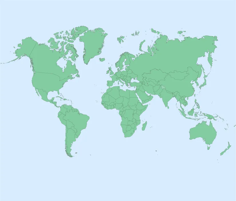 Printable World Map Without Labels