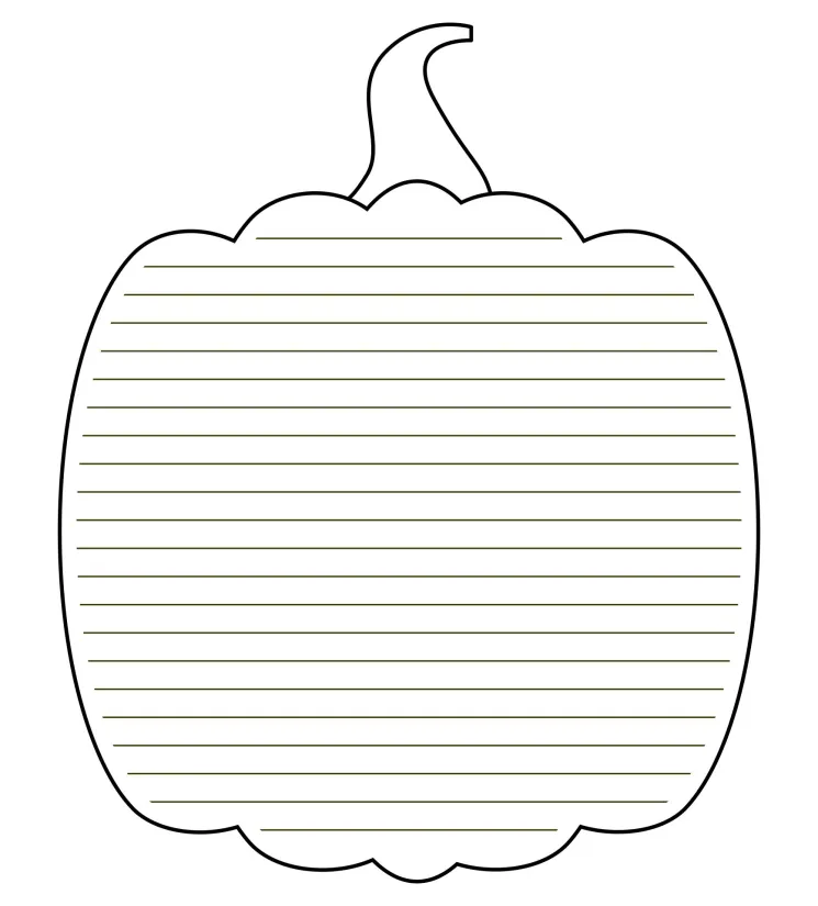 Pumpkin Writing Paper with Lines