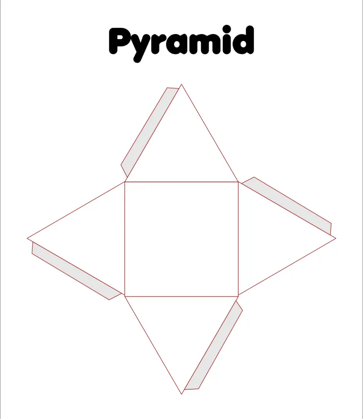 Pyramid 3D Shape Templates Printable