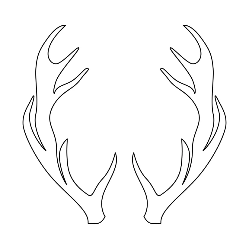 Reindeer Antlers Template Printable