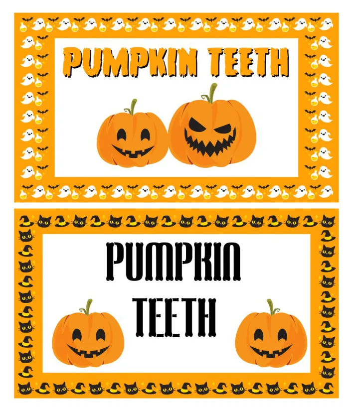 Rotten Pumpkin Teeth Printable