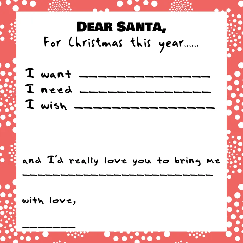 Santa Christmas Wish List