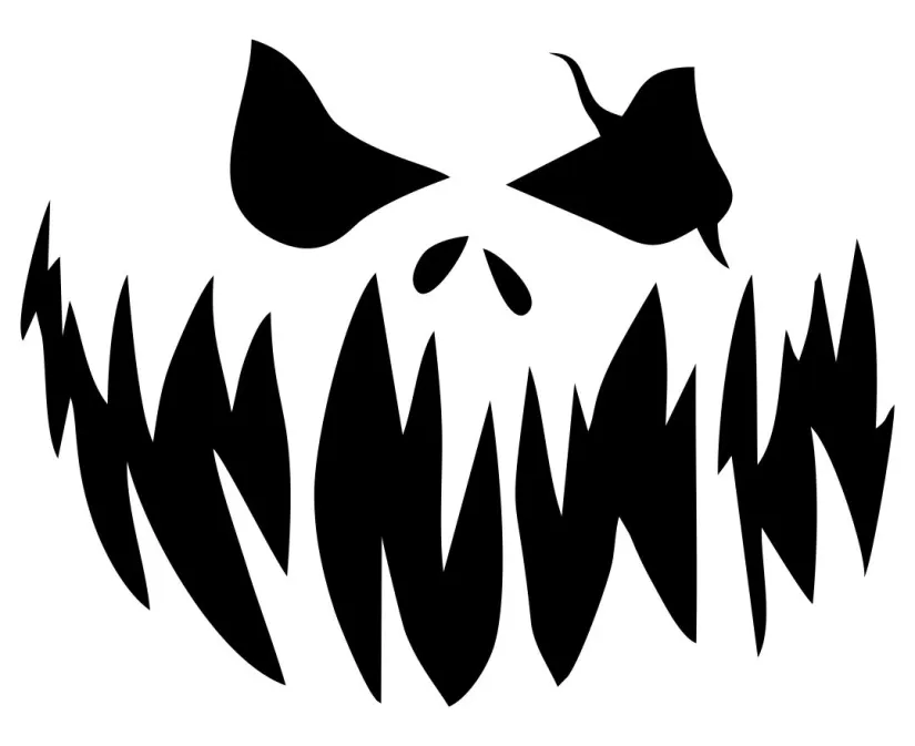 Scary Face Pumpkin Carving Patterns Printable