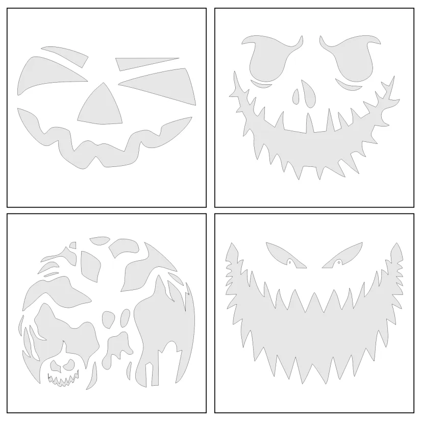 Scary Halloween Pumpkin Stencils Printable