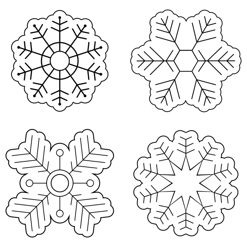 Sequin Snowflakes Felt Christmas Ornament Pattern Printable
