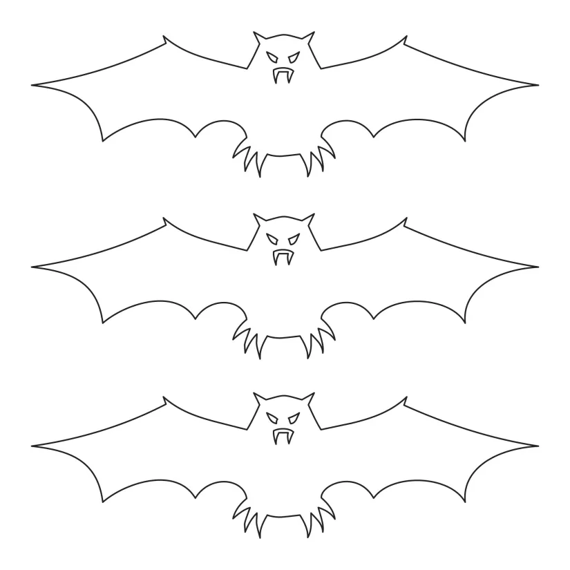 Simple Bat Outline Printable